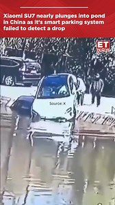 51K views · 97 reactions | In China, a Xiaomi SU7 nearly plunged into a pond when its smart-parking system failed to detect a drop; the owner demanded compensation, while Xiaomi says drivers must check the path before using autopark. #China #XiaomiSU7 #xiaomi #ETNOW | ET NOW | Facebook