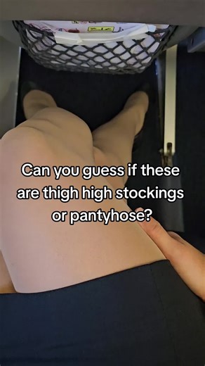 Guess the Legwear: Thigh High Stockings or Pantyhose?