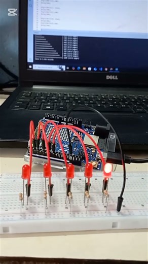 How I can write ✍️ running led lights by coding in Arduino Uno R4 WiFi #arduinouno #arduino