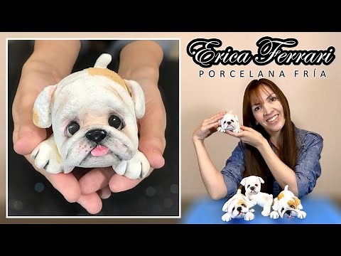 🐶 How To Make Bulldog Puppy | Easy Tutorial | DIY | Erica Ferrari Cold Porcelain