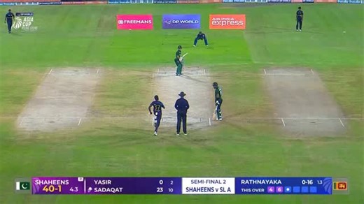 258K views · 22K reactions | Ramesh Mendis pulls off another sensational grab and this time it’s the in-form Maaz Sadaqat who has to walk back for a low one  #DPWorldAsiaCupRisingStars2025 #PAKvSL #ACC | Asian Cricket Council | Facebook