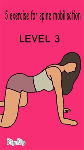 5 Exercise for spine mobilisation part 2 #animation #flipaclip