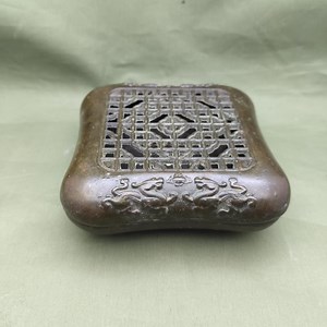Vintage Pure Bronze Window Lattice Incense Burner Tea Pet - Chinese Garden Serenity Decor - Etsy