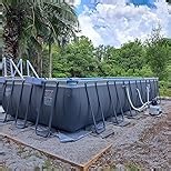 Intex 18 Foot by 52 Inch Ultra XTR Framed Above Ground Swimming Pool Set with Sand Filter Pump, Pool Cover and Ladder, Canopy, and Ground Cloth, Gray