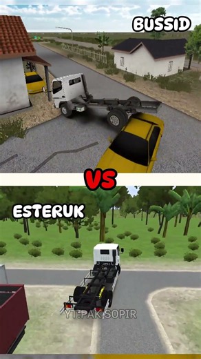 TRUK GAK PAKAI BAK DI ESTRUK VS BUSSID 🗿 #estrucksimulatorid #truk #bus