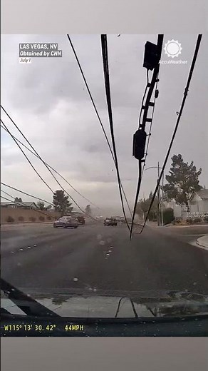 Storm Knocks Down Power Lines ON CAR Like Dominos