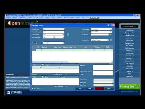 Purchase Invoice- OpenMiracle - The Free open source accounting software