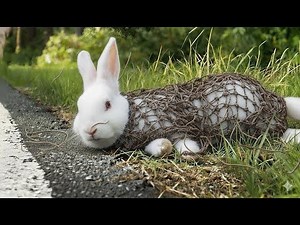 Rescuing a Rabbit Trapped in a Net