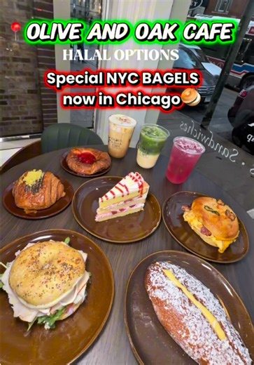 Discover Halal NYC Bagels at Olive & Oak Cafe in Chicago