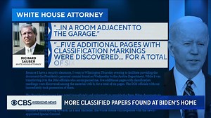 2.4K views · 104 reactions | Lawyers for President Biden found more documents marked as classified at his home in Wilmington, Delaware, than previously known, the White House acknowledged in a statement on Saturday. https://cbsn.ws/3w5ICzu | CBS Evening News | Facebook