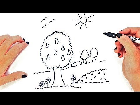 Como dibujar un Paisaje Muy Facil | Aprender a Dibujar Paso a Paso