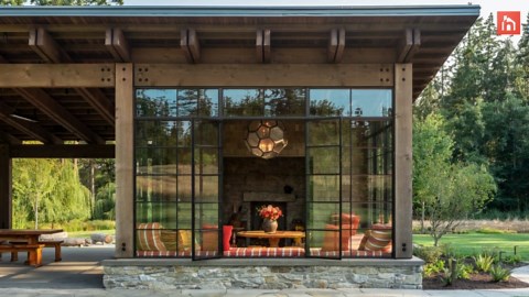 Charming Pavilion Built With Stone And Salvaged Wood