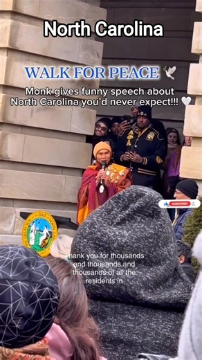 Funny Moment 😂 WALK FOR PEACE ♥️ #northcarolina #walkforpeace #alokathepeacedog #buddhistmonks #usa