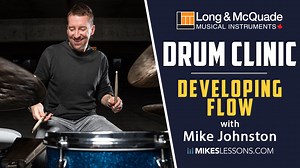 We all start out learning a few rudiments, some grooves, a couple fills, and then we're on our way to becoming the drummer of our dreams. That is until someone asks us to flow, to speak on the instrument, to "just play something cool". Much easier said than done! In this drum clinic with Mike Johnston, first livestreamed on our YouTube channel on May 12th, he teaches what it means to truly flow on the kit inside a groove, a solo, and even on a pad. Flow is freedom and having absolute freedom to 