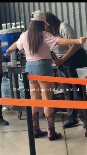 Girl's pants getting searched by security