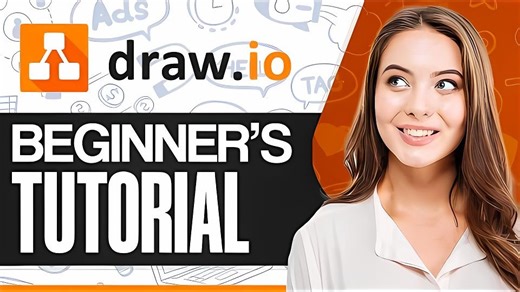 【中字】 draw.io 教程：初学者 如何使用 -5 个实用功能-自定义样式与布局 丰富的形状库 实体关系图 行业模板 共享与协作
