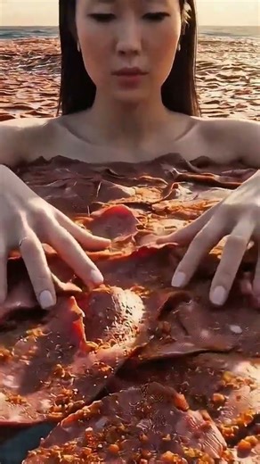 Surreal AI Dreamscapes: A Ocean of Fast Food