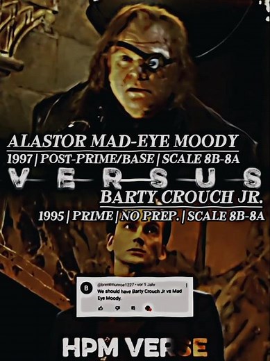 Alastor Moody vs Barty Crouch Jr. (No Prep) | #shorts #wizardingworld #comparison #fyp #request