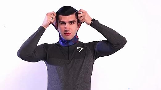 Skull Face Mask Half Sun Dust Protection, Vivid 3D Tube Mask Seamless Durable Face Mask Bandana S...