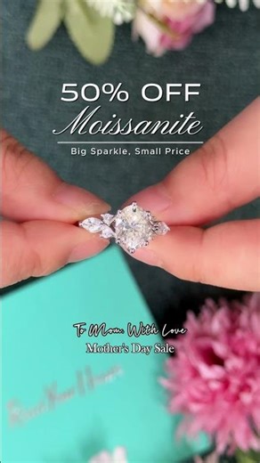 Vintage Oval Moissanite Marquise Accent Engagement Ring #moissaniterings #engagementrings #ring