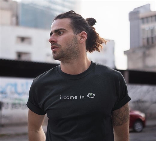 I Come in Peace Puzzle T-shirt – Minimal Graphic Tee | Stanley/stella Organic Cotton - Etsy