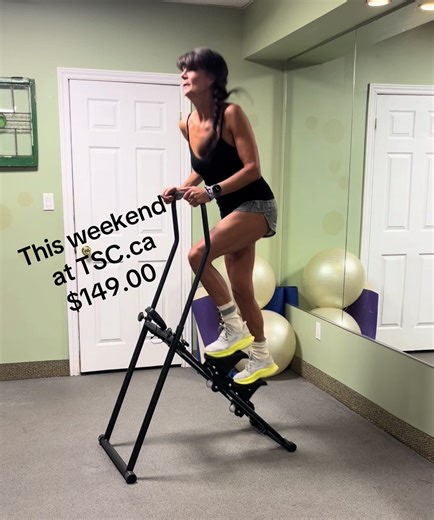 The Stair Climber Elite! A new item for 2026 at TSC.ca launching 10pm Friday January 16th! If you’re looking for a very affordable, space saving and super effective low impact cardio workout AND If one of your New year’s goal is a higher, firmer, stronger new rear- this is the machine for you!!! Stair climber elite offers a diverse range of benefits, from enhanced cardiovascular health to targeted lower body muscle building (hello glutes!!!) What you’ll love most about the Stair Climber Elite is