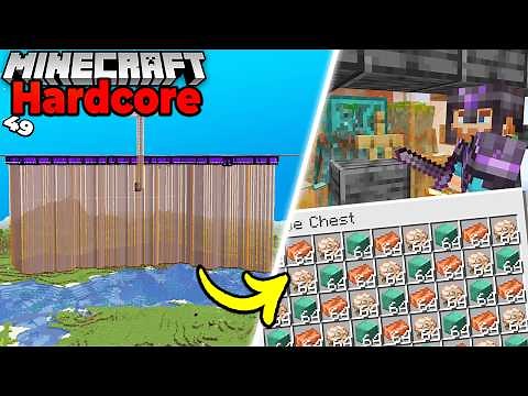 I BUILT A MEGA COPPER FARM in Hardcore Minecraft Survival