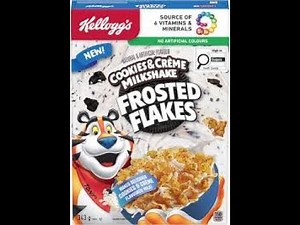 Kellogg's Frosted Flakes cookies & creme milkshake cereal, Tasting and Ranking