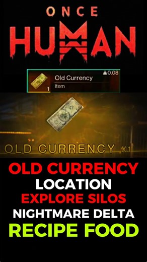 FASTER FOOD BUFF RECIPE OLD CURRENCY HOW TO GET - ONCE HUMAN #oncehuman