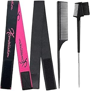 Wig Edge Control Band for Women - Elastic Headbands for Lace Front Wigs, Lay Baby Hair, Grip Edges, Wig Accessories