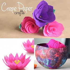 1.7M views · 66K reactions | 3 Easy Crepe Paper Crafts Watch more:...