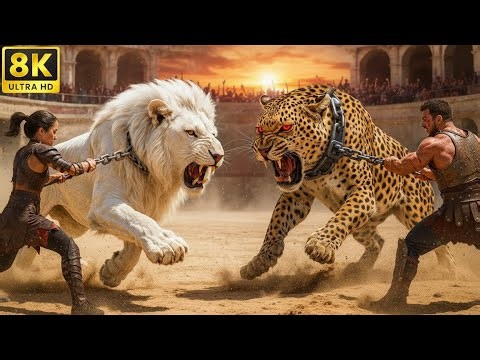 Legendary White Lion vs Ferocious Wolf 🦁🐺 Ultimate Arena Clash Who Will Be the True King