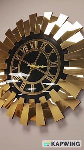 Gold Sunburst and Silver Wall Clock - Modern Luxury Roman Numeral Mirrored Clock - Large Decorative Wall Decor for Living Room and Office - Etsy Canada