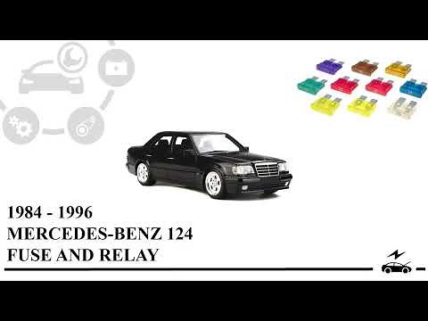 Fuse box diagram Mercedes-Benz 124 and relay with designation and location