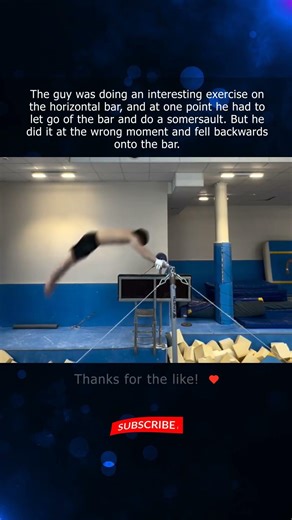 The horizontal bar almost broke his back.