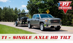 7.2K views · 99 reactions | With payments as low as $90/month the Single Axle HD Tilt (T1) is a great all-around trailer for hauling small equipment, tractors, cars, UTVs, & more. It comes with a Dexter 7,000 lbs drop axle that allows you to haul approximately 5,000 lbs of cargo. The T1 is loaded with many standard features that would be an upgrade on competitor’s models. | PJ Trailers | Facebook