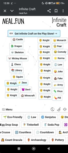 Infinite Craft E520 | Combining Things With Knight