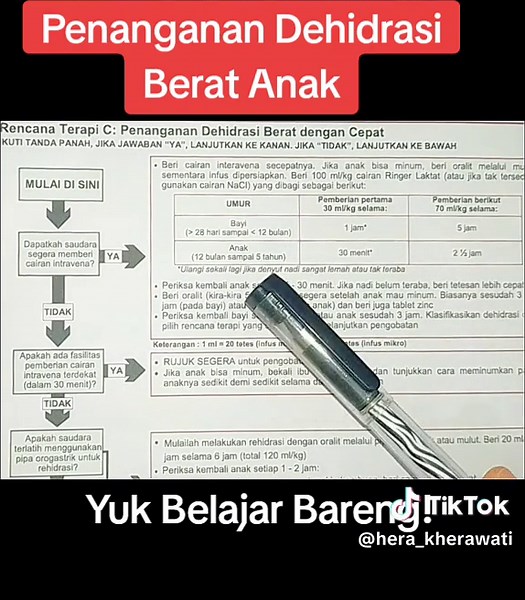 Penanganan Dehidrasi Berat Anak Berdasarkan Buku MTBS 2022