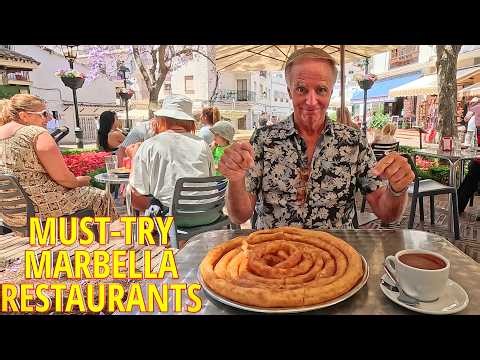 Where to Eat Marbella, Spain! Mouthwatering Food & Desserts! Best Restaurants Food Tour!