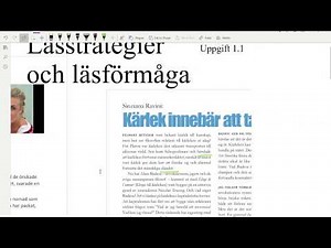 Om lässtrategier inför kurserna SVE1 och SVA1 (Medlearn)