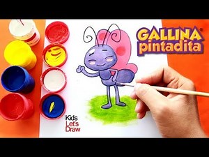 Dibujo de MARIPOSITA de la canción Gallina Pintadita