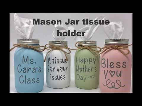 How to make a Mason Jar tissue holder
