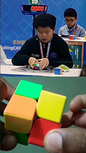 Insane 2x2 Speed Solve 0.39s ⚡🔥 #rubikscube #viral #shorts #trending