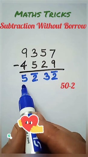 Subtraction Without Borrow 🤓#maths #mathstricks #mathematics #easy #subscribe #subtraction
