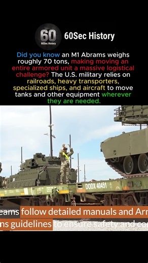 The Logistics Nightmare of Moving M1 Abrams Tanks #shorts