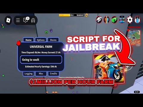 NEW Jailbreak Script / Hack GUI - Auto Farm, Auto Rob & More | Exploit $1M/HR