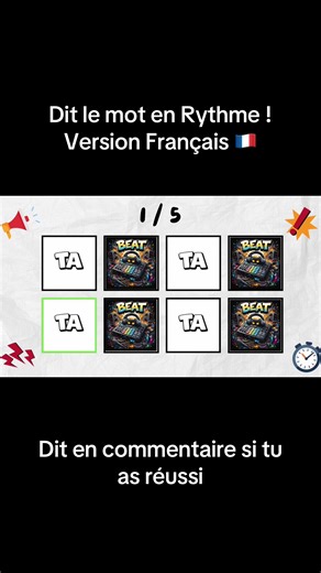 Dit le mot en rythme version français 🇫🇷🎵 #wordchallenge | challenge
