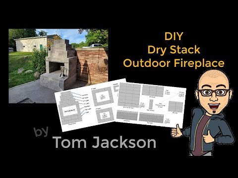 DYI - Build Your Own Drystack Outdoor Fireplace with Cinder Blocks