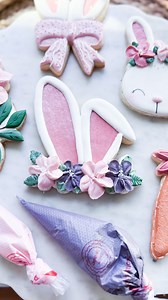 17K views · 175 reactions | Bunny Ears + Florals Adding a few delicate flowers to our bunny ears brings a touch of whimsy and charm! A Wilton #102/#104 tip makes piping these tiny blooms a breeze – simplicity at its sweetest!Cutters by Camelia Cutters  #cookiedecorating #flowercookies #springcookies #bunnycookies #eastercookies #royalicingcookies | Oh Baby Bakery | Facebook