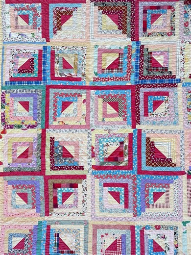 Vintage Log Cabin Quilt